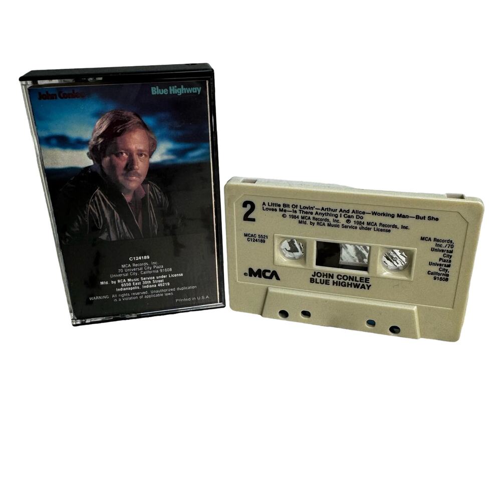 John Conlee Blue Highway 1984 Cassette Tape C124189 MCA Records USA Country Vtg